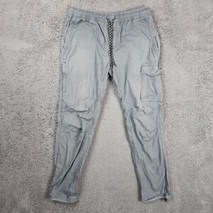 Municipal Sport Utility Gear Mens Small Gray Cargo Jogger Pants‎ Cotton Stretch